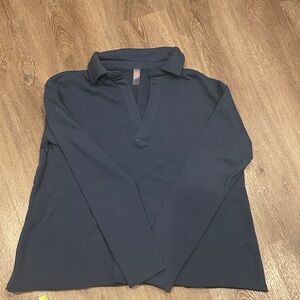 NWT Mono B Navy Cotton Polo sweatshirt